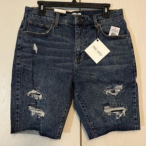 Mens Spring + Mercer Distressed Denim Shorts